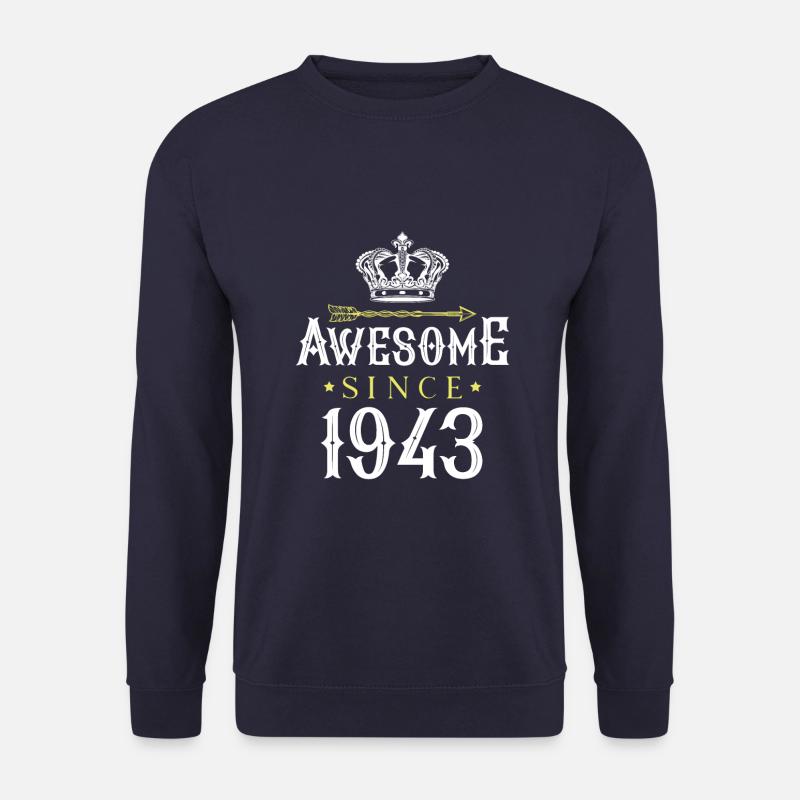 1943 awesome since - Unisex Pullover - Navy