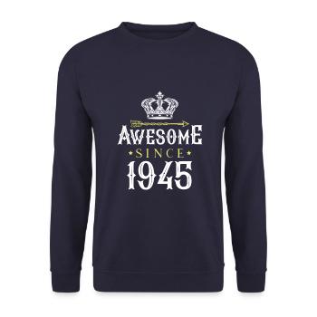 1945 génial depuis - Sweat-shirt Unisexe - marine - Devant - Alina (178cm) & Michal (187cm)