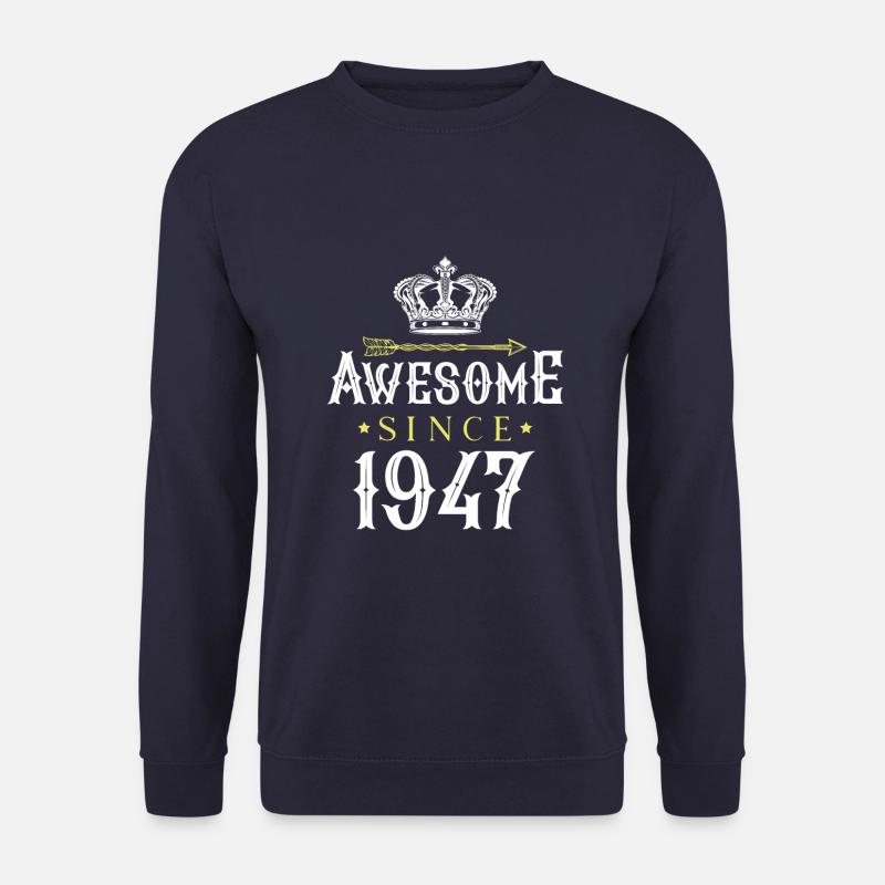 1947 awesome since - Unisex Pullover - Navy