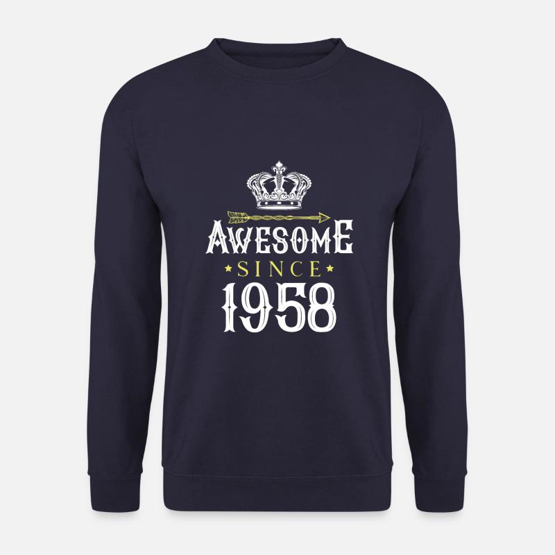 1958 awesome since - Unisex Pullover - Navy