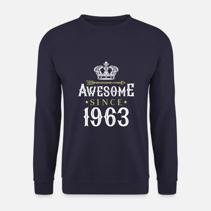 1963 awesome since - Unisex Pullover - Navy