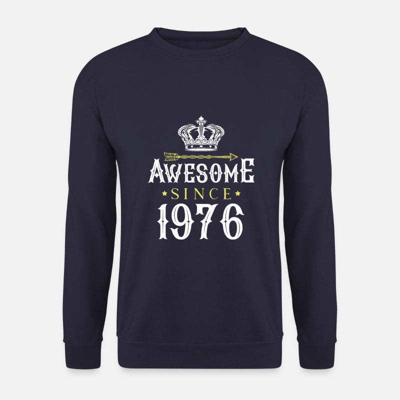 1976 awesome since - Unisex Pullover - Navy