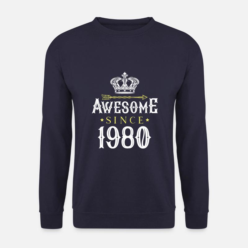 1980 awesome since - Unisex Pullover - Navy
