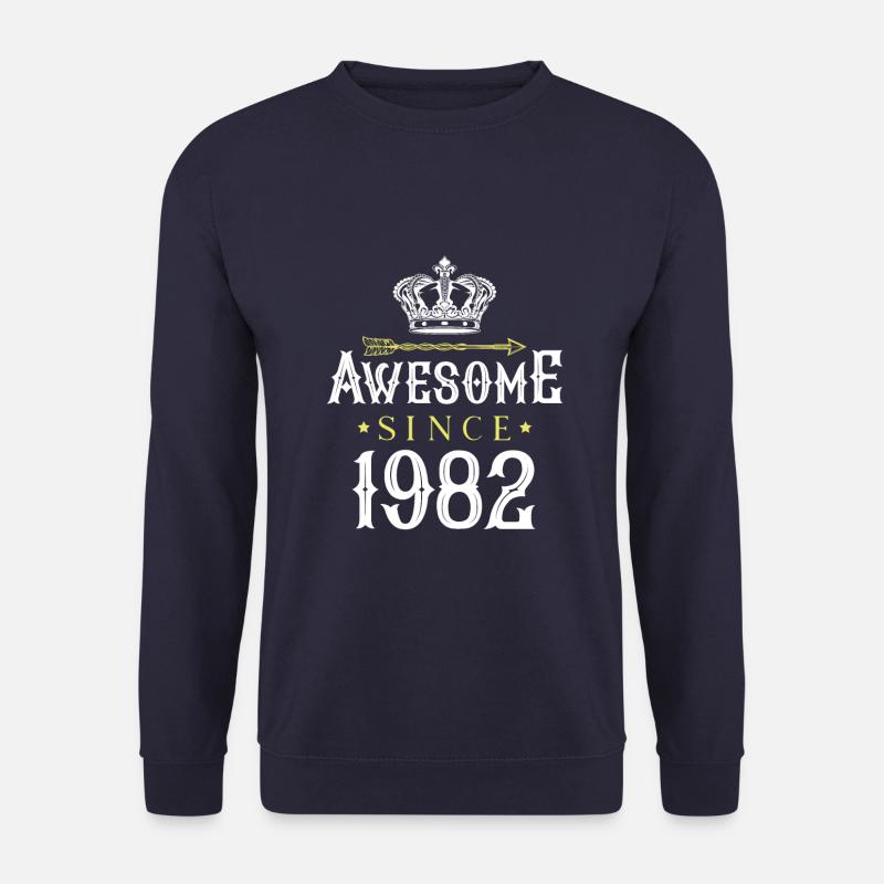 1982 awesome since - Unisex Pullover - Navy