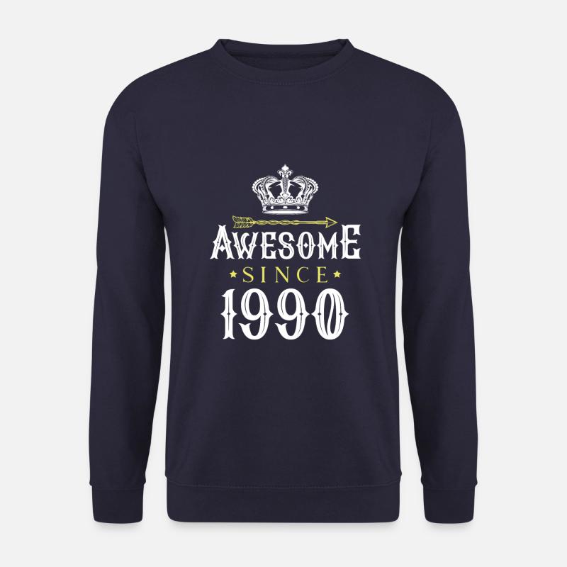 1990 awesome since - Unisex Pullover - Navy