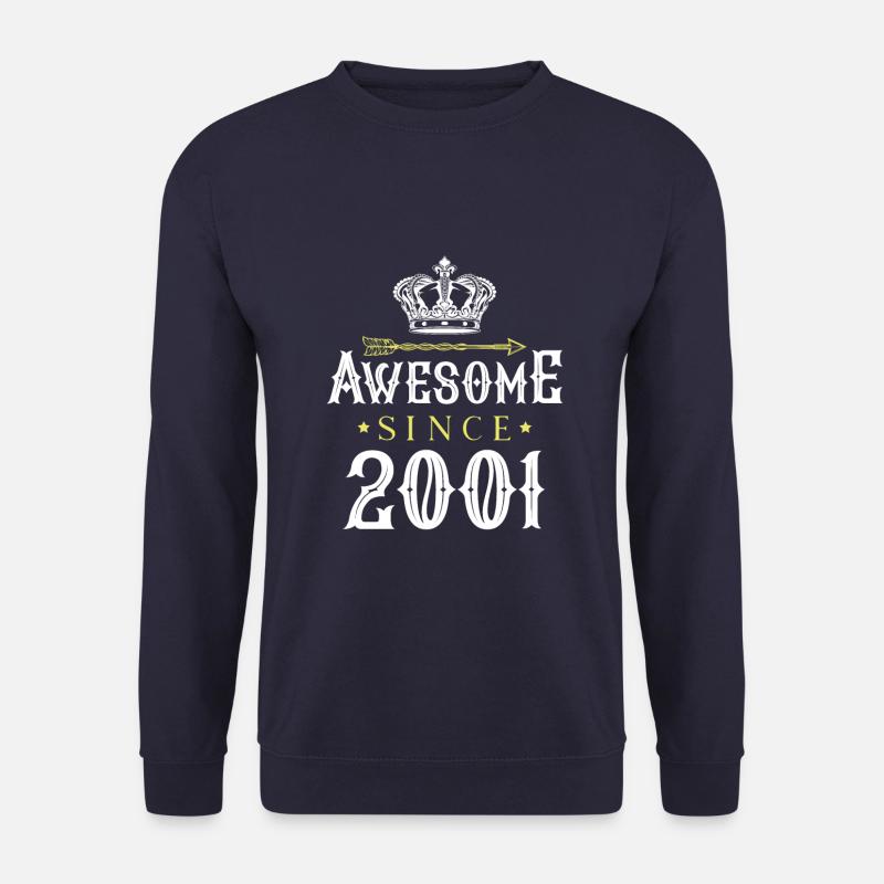 2001 awesome since - Unisex Pullover - Navy