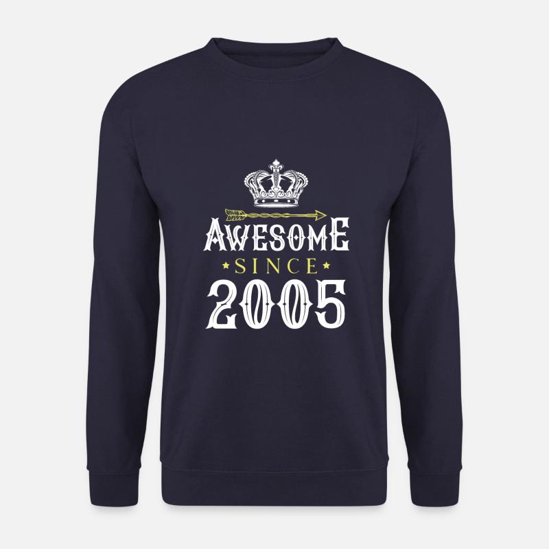 2005 awesome since - Unisex Pullover - Navy