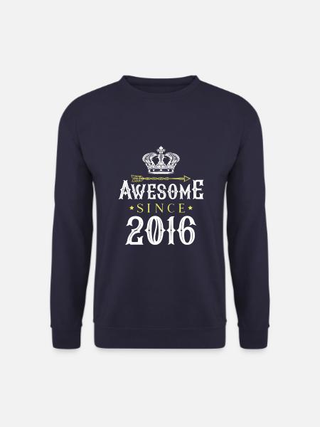 2016 awesome since - Unisex Sweatshirt - navy