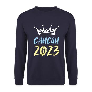 Cancun 2023 - Sweat-shirt Unisexe - marine - Devant - Alina (178cm) & Michal (187cm)