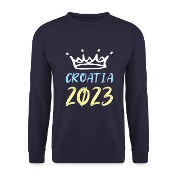 Croatia 2023 - Unisex Sweatshirt - navy - Front - Alina (178cm) & Michal (187cm)