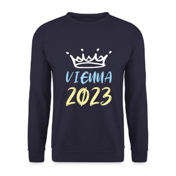 Vienna 2023 Wien - Unisex Sweatshirt - navy - Front - Alina (178cm) & Michal (187cm)