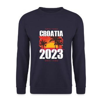 Croatia 2023 - Unisex Sweatshirt - navy - Front - Alina (178cm) & Michal (187cm)