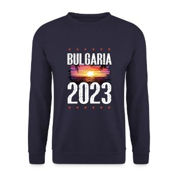 Bulgaria 2023 - Unisex Sweatshirt - navy - Front - Alina (178cm) & Michal (187cm)