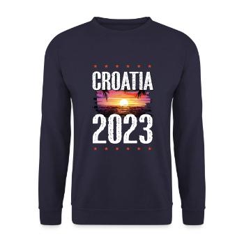 Croatia 2023 - Unisex Sweatshirt - navy - Front - Alina (178cm) & Michal (187cm)