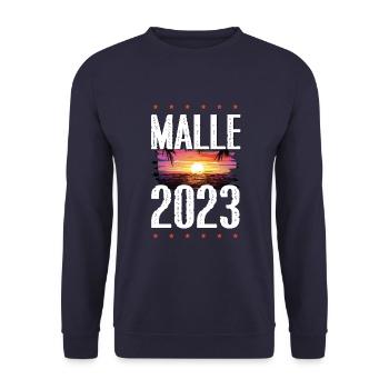 Malle 2023 - Unisex Sweatshirt - navy - Front - Alina (178cm) & Michal (187cm)