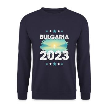 Bulgarie 2023 - Sweat-shirt Unisexe - marine - Devant - Alina (178cm) & Michal (187cm)
