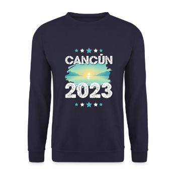 Cancun 2023 - Unisex Pullover - Navy - Vorne - Alina (178cm) & Michal (187cm)