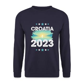 Croatia 2023 - Unisex Sweatshirt - navy - Front - Alina (178cm) & Michal (187cm)