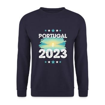 Portugal 2023 - Sweat-shirt Unisexe - marine - Devant - Alina (178cm) & Michal (187cm)