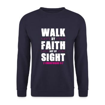 Bible Trust - Unisex Sweatshirt - navy - Front - Alina (178cm) & Michal (187cm)