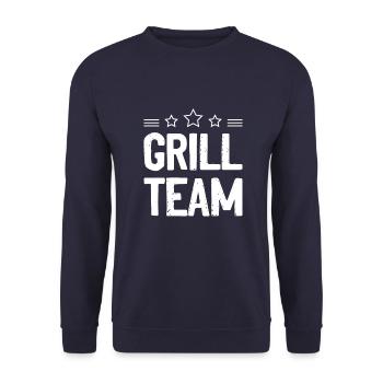 Grill Team - Unisex Pullover - Navy - Vorne - Alina (178cm) & Michal (187cm)