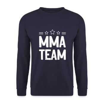 Mma Team - Unisex Pullover - Navy - Vorne - Alina (178cm) & Michal (187cm)