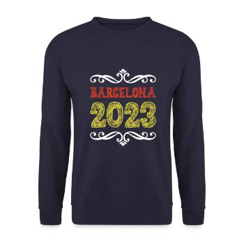 Barcelona 2023 - Unisex Pullover - Navy - Vorne - Alina (178cm) & Michal (187cm)
