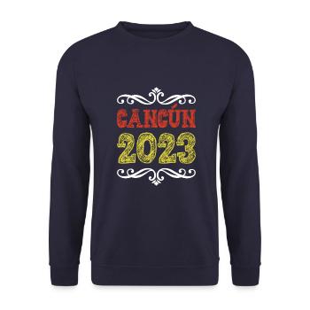 Cancun 2023 - Unisex Sweatshirt - navy - Front - Alina (178cm) & Michal (187cm)