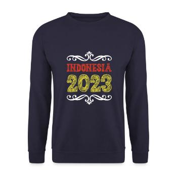 Indonesia 2023 - Unisex Pullover - Navy - Vorne - Alina (178cm) & Michal (187cm)