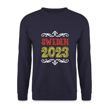 Suède 2023 - Sweat-shirt Unisexe - marine - Devant - Alina (178cm) & Michal (187cm)