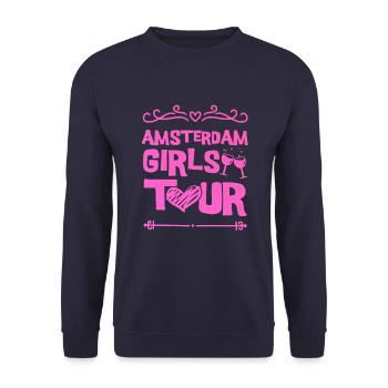Amsterdam Girls Tour - Sweat-shirt Unisexe - marine - Devant - Alina (178cm) & Michal (187cm)