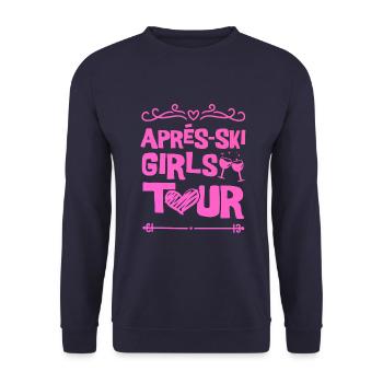 Apres-Ski Party Team - Unisex Pullover - Navy - Vorne - Alina (178cm) & Michal (187cm)