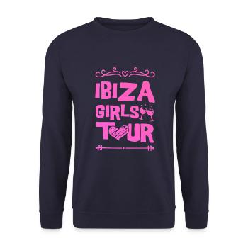 Ibiza Party Team - Unisex Sweatshirt - navy - Front - Alina (178cm) & Michal (187cm)