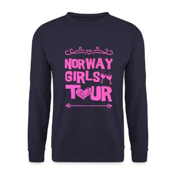 Norway Party Team - Unisex Sweatshirt - navy - Front - Alina (178cm) & Michal (187cm)