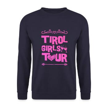 Tirol Party Team - Unisex Sweatshirt - navy - Front - Alina (178cm) & Michal (187cm)