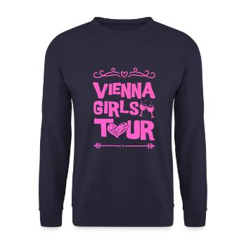 Vienna Party Team Wien - Unisex Sweatshirt - navy - Front - Alina (178cm) & Michal (187cm)
