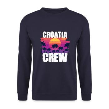 Croatia Holidays - Unisex Sweatshirt - navy - Front - Alina (178cm) & Michal (187cm)