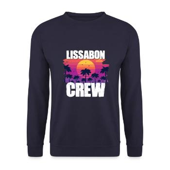 Lissabon Urlaub - Unisex Pullover - Navy - Vorne - Alina (178cm) & Michal (187cm)