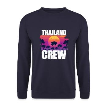 Thailand Urlaub - Unisex Pullover - Navy - Vorne - Alina (178cm) & Michal (187cm)