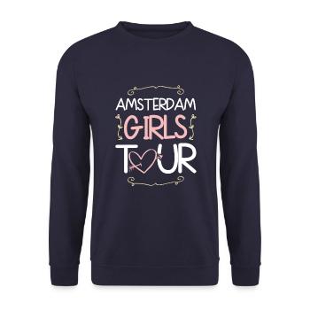 Amsterdam Girls Tour - Sweat-shirt Unisexe - marine - Devant - Alina (178cm) & Michal (187cm)