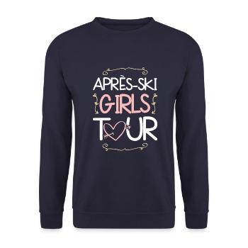 Après-Ski Girls Tour - Sweat-shirt Unisexe - marine - Devant - Alina (178cm) & Michal (187cm)