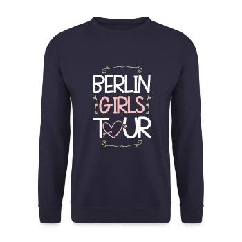 Berlin Girls Tour - Unisex Sweatshirt - navy - Front - Alina (178cm) & Michal (187cm)