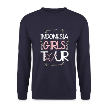 Tournée des filles en Indonésie - Sweat-shirt Unisexe - marine - Devant - Alina (178cm) & Michal (187cm)