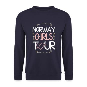 Tournée des filles de Norvège - Sweat-shirt Unisexe - marine - Devant - Alina (178cm) & Michal (187cm)