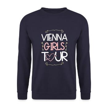 Vienna Girls Tour Wien - Unisex Sweatshirt - navy - Front - Alina (178cm) & Michal (187cm)