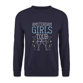 Amsterdam Girls Tour - Sweat-shirt Unisexe - marine - Devant - Alina (178cm) & Michal (187cm)