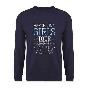 Barcelona Girls Tour - Sweat-shirt Unisexe - marine - Devant - Alina (178cm) & Michal (187cm)