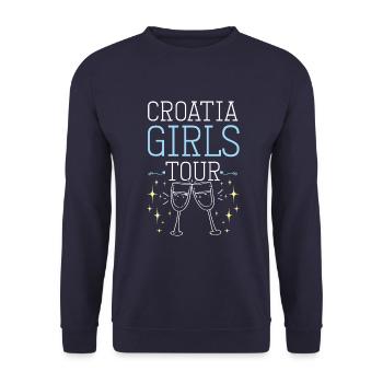 Tournée des filles en Croatie - Sweat-shirt Unisexe - marine - Devant - Alina (178cm) & Michal (187cm)