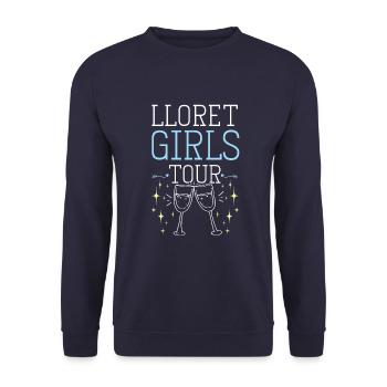 Lloret De Mar Girls Tour - Sweat-shirt Unisexe - marine - Devant - Alina (178cm) & Michal (187cm)