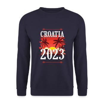 Croatie 2023 - Sweat-shirt Unisexe - marine - Devant - Alina (178cm) & Michal (187cm)